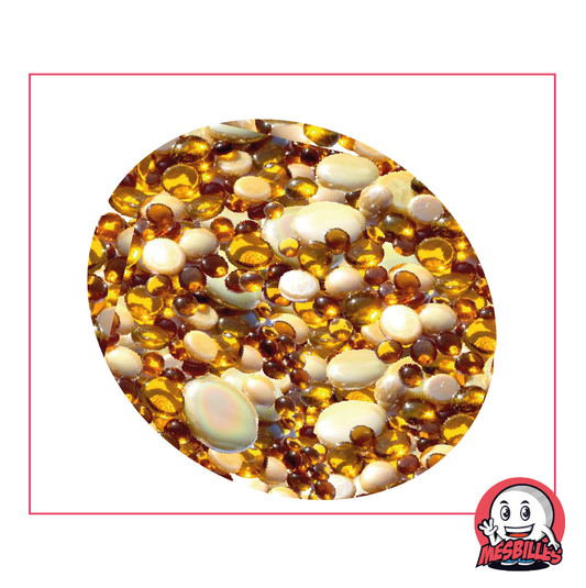 Biglie piatte in vetro ambra, trasparenti e opache lucide, 12 mm-30 mm