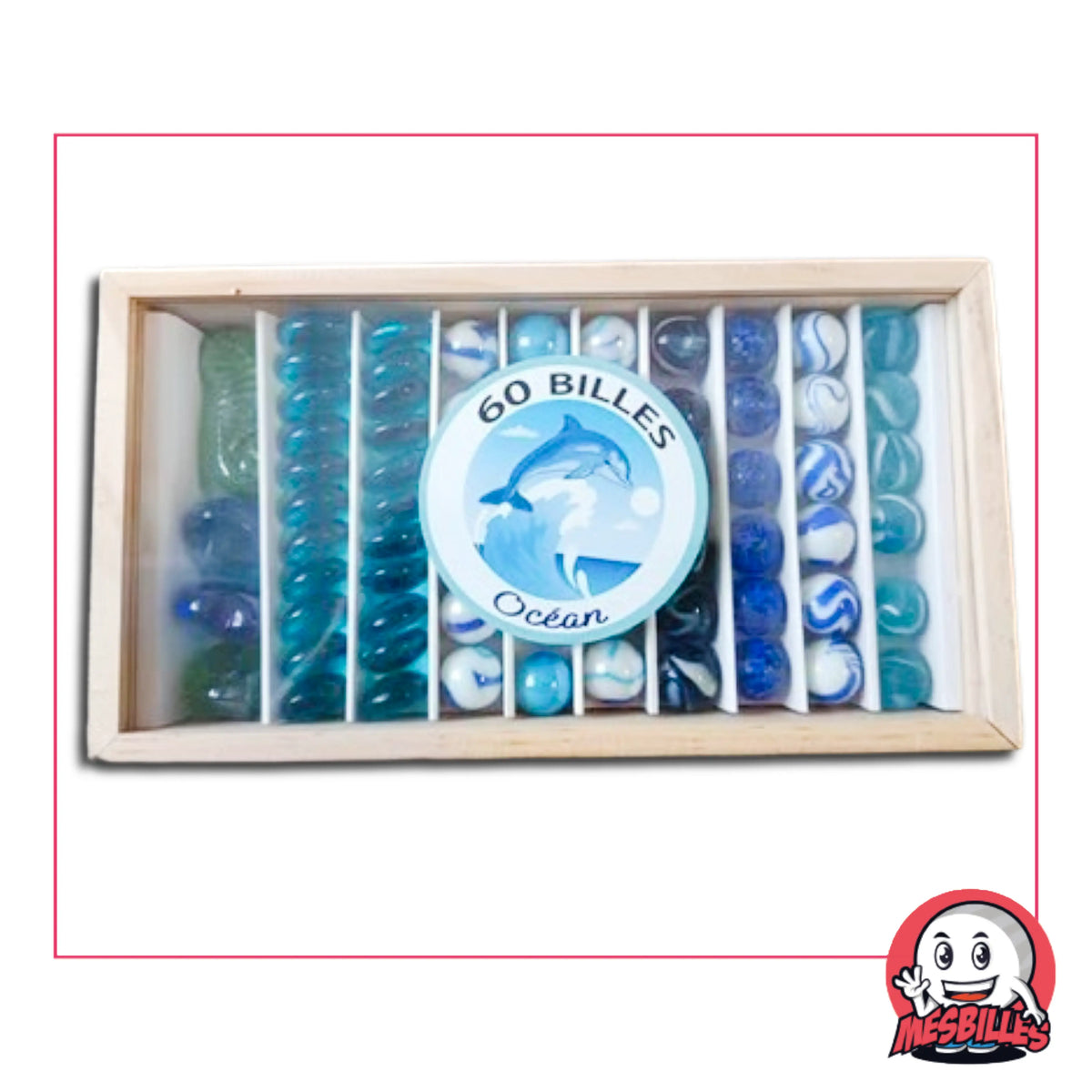 Confezione da 60 biglie Ocean di MieiBiglie